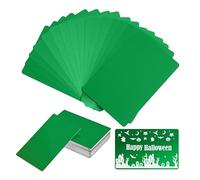 FONLAND Tarjeta de Visita de Metal,50 pcs 10 Colores 0.4 mm Placa de metal Blanks anodizado para tarjetas de visita, para tarjetas de regalo de bricolaje para clientes de oficina