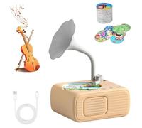 Fonógrafo Infantil Treatregard con 96 Tarjetas, Máquina De Cuentos para Educación Temprana, Tocadiscos, Reproductor Y Música, Divertidos Efectos Sonido Que Mejoran La Escucha Enriquecen(Orange)