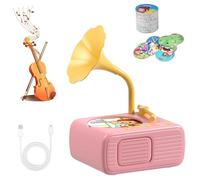 Fonógrafo Infantil Treatregard con 96 Tarjetas, Máquina De Cuentos para Educación Temprana, Tocadiscos, Reproductor Y Música, Divertidos Efectos Sonido Que Mejoran La Escucha Enriquecen(Pink)
