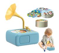 Fonógrafo para Niños con 96 Tarjetas, Reproductor De Música, Tocadiscos, Juguete Musical De Gramófono con Función De Grabación