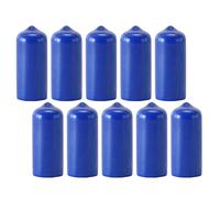 Fonowx 10 Piezas Protectores de Puntas para Tacos de Billar Cubierta Antideslizante de Goma Engrosada Repuesto Adecuado para Aficionados Familia Sala de Jueg, Azul 13mm