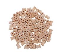 Fonowx 100 Piezas Carretes de Madera Vacíos para Hilo Manualidades Bobinas Vintage y Herramientas Accesorios de Costura para Muñecas