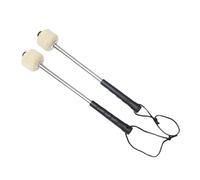 Fonowx 2 Piezas Baquetas de Bombo Mango Cómodo Fieltro Ergonómico Accesorios Ensayo Musical Enseñanza Instrumental Práctica Musical