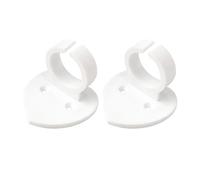 Fonowx 2 piezas Clips para colgar micrófono estante para micrófono respaldo estable portátil de mano micrófono colgador de pared estante para, blanco
