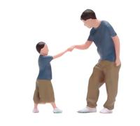 Fonowx 2 Piezas Miniatura Figura Diorama Resina rol Prop Modelado para Diseño de Escenas con Vehículos y Trenes Adecuado para Decoración de