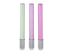 Fonowx 3 Piezas Alargador de Lápiz Extensor Portaminas de Lápices Adaptador de Lápiz de Aleación de Aluminio Antideslizante Adecuado para Escuela, rosa + púrpura + verde