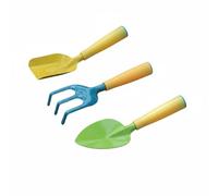 Fonowx 3 Piezas Pala de Jardinería para Niños con Azadilla y Rastrillo Borde Redondeado Manos Pequeñas Ciencia y Naturaleza Adecuada para Jardín Comunitario Patio Parque y Playa, Príncipe 3PCS