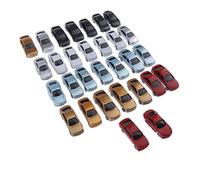 Fonowx 30 Piezas Modelos de Coche Pintados Escala Z Automóviles de Miniatura Plástico Accesorios de Maqueta de Tren Ciudad Detalle de Paisaje Urbano Adecuado, 1: 100