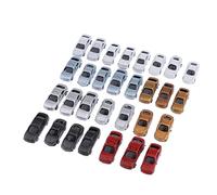 Fonowx 30 Piezas Modelos de Coche Pintados Escala Z Automóviles de Miniatura Plástico Accesorios de Maqueta de Tren Ciudad Detalle de Paisaje Urbano