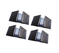 Fonowx 4 Piezas Base Triangular Refuerzo Valla Mascotas Accesorio Soporte Puerta Material PP Práctico Adecuado para Hogar Familias Habitaciones Entradas, Negro