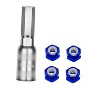 Fonowx 4 Piezas de Tuercas de Rueda 1/30 Accesorios para Coches RC Mejoras de Montaje Reemplazo Profesional Fácil Instalación Herramienta para Tuercas de Rue, Azul