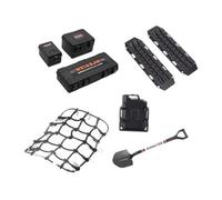 Fonowx 8 Piezas Accesorios RC Crawler Maletero Duro Conjunto Equipaje Caja Depósito Repuesto Metal Adecuado para Aumentar Espacio de Carga Y, Negro