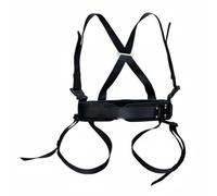 Fonowx Arnés para Entrenamiento en Patinaje Cinturón Rotación Doble Polea Soporte Ajustable Práctica Estructura Nylon Acero Adecuado para Principiantes Interiores Formación Técnica
