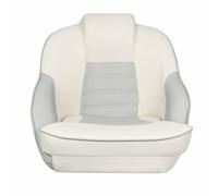 Fonowx Asiento de Marino Asiento Timonel Silla Náutica Barco con Revestimiento PU y Cojín Grueso Contorno Envolvente para Estabilidad Aleación de Aluminio