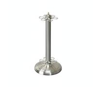 Fonowx Billiard Cue Rack Estante Metálico para Tacos de Billar Capacidad Seis Palos Diseño Robusto Protección de Tacos Estructura Sólida para Ambientes Hogareños y Clubes de Billar, Cromado