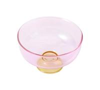 Fonowx Bol de Postre de Cristal, Bol de de Cristal con Pie, Bol de Ensalada, Taza de Postre para Boda, Rosa, tal como se describe