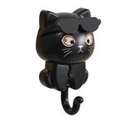 Fonowx Bonitos Ganchos con Diseños de Animales para Habitaciones Infantiles, de Niños Y Niñas, para Colgar Llaves, Abrigos, Batas Y Toallas, Negro, Individual