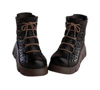 Fonowx Botas de Moda 1/6, Mini Botas con Cordones, Zapatos Casuales para Muñecas, Accesorio para Disfraces de 12 Pulgadas, Negro