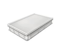 Fonowx Caja de Fermentación de para Pizza Recipiente Almacenamiento de con Tapa Gran Capacidad y Apilable Material PP Adecuada, 60cmx40cmx10cm