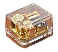 Fonowx Caja de Música Acrílica con Mecanismo de, Chapada en Oro, Carcasa Transparente, Diseño único. Ideal para Regalar, Decoración del Hogar Y Obje, Historia de Hadas