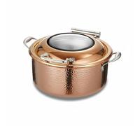 Fonowx Calentador de Acero Inoxidable 304 para Buffet Horno Eléctrico con Amortiguada Silenciosa Tapa con Ventana de Vidrio Resistentes al Adecuado para, Oro Rosa Estándar