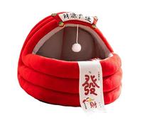 Fonowx Cama para Gatos Semicerrada Tipo Cueva Nido con Relleno de PP Resistente Y Cojín Grueso Que Ofrece Un Espacio de Descanso Cómodo, Adecuada para, M