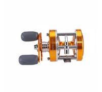 Fonowx Carrete de Pesca con Cuerpo de Aluminio Soporte de Cobre Estructura de Acero y Preciso de Recuperación Protección contra Humedad para Pesca en Mar Bote Pesca Recreativa Peso, Dorado, CL30