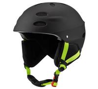 Fonowx Casco de Esquí Profesional Ajustable Casco para Snowboarding Casco de Deportes de Invierno Casco de Ciclismo con Espuma Absorbente de Impactos y, Negro