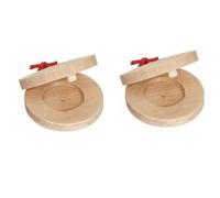 Fonowx Castañuela Infantil de Madera Clapper Instrumento de Percusión Juguete Musical Sonajero Rítmico Superficie Pulida y Bordes Redondeados Adecuada para