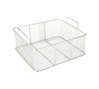 Fonowx Cesta de Escurrido para Freír de Acero Inoxidable, Colador de Aceite para Freír, Cesta Cuadrada con Mango Reforzado, en Casa Y Freí, tal como se describe, 30cmx20cmx10cm