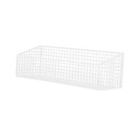 Fonowx Cesta de Pared, Bandeja Metálica de Cocina, Organizador de, Bandeja para Botes de Especias, Estante de Almacenamiento de Alambre, Di, White S, tal como se describe