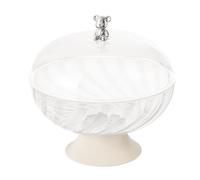 Fonowx Cesta para Fruta, Frutero con Tapa, Soporte para Fruta, Plato para Fruta para Aperitivos, Bandeja para Postres Y Pasteles, Estante para Platos, transparente con tapa, tal como se describe