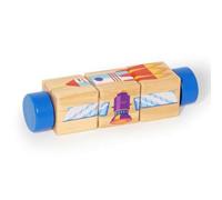 Fonowx Children Rotating Puzzle Rompecabezas Giratorio Infantil Bloques de Madera Educativo Juguete Didáctico Desarrollo Temprano Habilidades Motoras, Universe