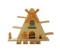 Fonowx Coche Educativo Infantil Triangular Pista Rampa Madera y Movimiento Dinámico con Apto para Aprendizaje Temprano Juego de Mesa Desarrollo Motor Fino