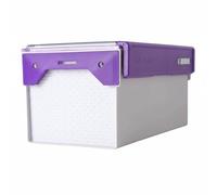 Fonowx Contenedor de Aparejos de Pesca Caja Organizadora de Señuelos Estuche Tapa Visible Compartimento Profundo Ordenadores y Silicona, Morado