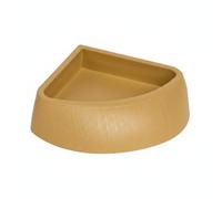 Fonowx Contenedor para Reptiles Recipiente Esquina Alimentador Estable Resistente al Uso Adecuado para Mascotas Pequeñas y Hogares con Terrarios, Marrón+Amarillo