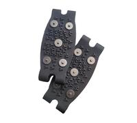 Fonowx Crampones Antideslizantes Elaborados con Acero Y Silicona TPE de Alta Flexibilidad Equipados con Cinco Clavos Ofrecen Tracción Estable en Nieve Y, Negro