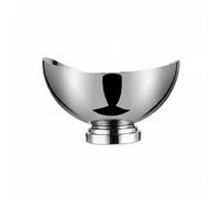 Fonowx Cubitera de Champán Cubo de Hielo de Botellas Cubeta para Bebidas con Apertura Ancha para Llenar y Exhibir y Base de Pedestal Adecuada para, Plata, Yuanbao Nórdico