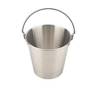 Fonowx Cubo de Acero Inoxidable para Almacenar Bebidas, Botellas Y Enfriadores, con Asa. Cubitera para Hielo, Ideal para Restaurantes, Barbacoas, Y Hot, 1000ML plata, tal como se describe