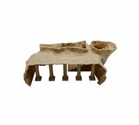 Fonowx Cueva de Acuario Ornamento Sumergible Estilo Romano de Columnas Mansión Subterránea Accesorio Adecuado para Refugio y Embellecimiento del Acuario, Amarillo Arena, M