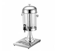 Fonowx de Bebidas Dispensador de Iced Tea Máquina de Bebidas Contenedor PC Transparente Construcción Acero Inoxidable Adecuado para Servicios de Desayuno Cafeterías Comedores Reuniones, Silver