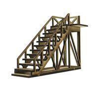 Fonowx de casa en Miniatura Hecha a Mano 1/72, desmontaje de Escena de Arquitectura para Modelo de ferrocarril, escaleras