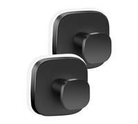 Fonowx de Ventosa para Puerta, Ganchos para Toallas, Acero Inoxidable, Resistentes, Antideslizantes, No Dejan Marcas, Adecuados para Baño, Negro, tal como se describe