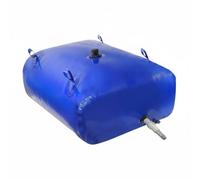 Fonowx Depósito de Agua Plegable Bolsa de Agua Tanque Blando Contenedor Flexible Bidón Portátil de Cuerpo Rectangular con Tapa de Rosca y Salida PVC Apto, 540L