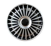 Fonowx Embellecedor con Diseño Radial | Acabado Brillante, Cubrellanta, para Rueda, Negro, 14 Pulg