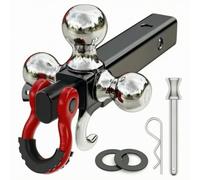Fonowx Enganche Remolque para Camioneta con Cromadas y Gancho con Agarre para Carga Pesada y Recuperacion Vehiculos con