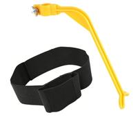 Fonowx Entrenador de Swing de Golf Correa Ajustable Alineador de Guía de Brazos Memoria Muscular Material Resistente Portátil Adecuado para Sesiones Técnicas, Array, Negro Y Amarillo