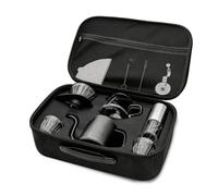 Fonowx Equipo de Preparación de Café Pack Cafetera Pour Over Molinillo Manual Tetera Cuello de Jarra de Servir Filtros Papel Material Cerámica y Oxford Adecuado para Oficina Camping Exteriores Hogar
