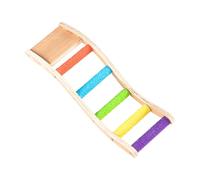 Fonowx Escalera de Madera para Pájaros, Estante de Juego, Juguete para Loros, Percha para Agapornis