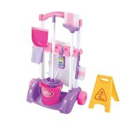 Fonowx Escoba de Limpieza Infantil Set de Juguete de Limpieza Carrito de Limpieza Recogedor Cepillo Plástico Resistente con Bordes Suaves Adecuado para Juego de Roles Preescolar